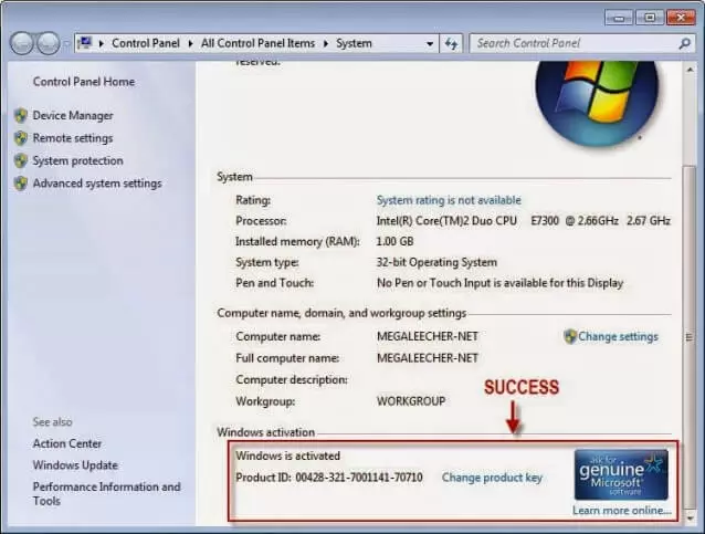 Windows 7 Product Key