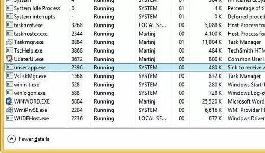 unsecapp.exe sceen