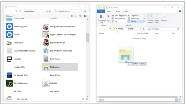 windows 10 startup folder not working
