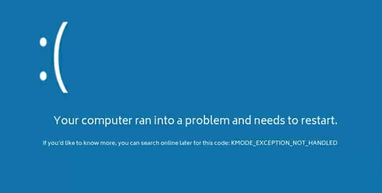 KMode Exception Not Handled Error