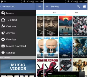 CINEMABOX HD UI