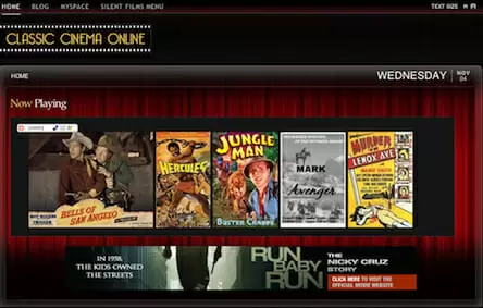 ClassicCinemaOnline - User Interface