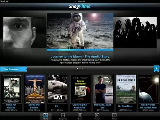 SnagFilms - User Interface