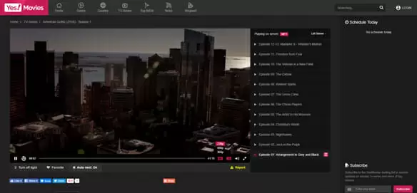 YESMOVIES.TO - User Interface
