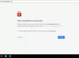 your connection is not private