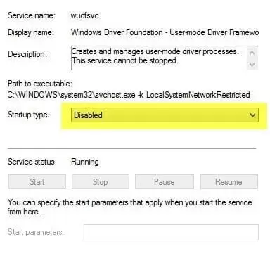 svchost.exe disabled