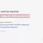 DNS Address Could Not be Found