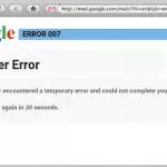 Gmail Server Error 007