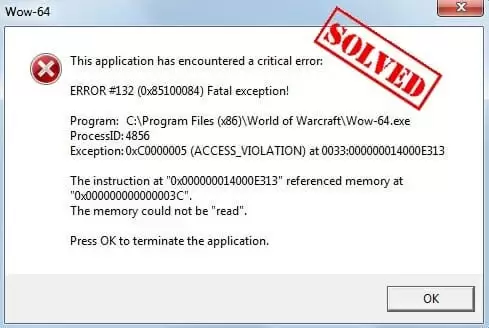 WoW Error #132