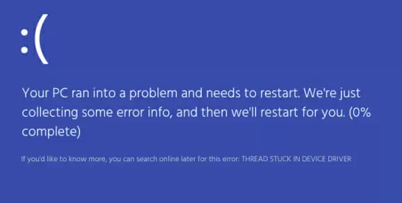 thread stuck in device driver