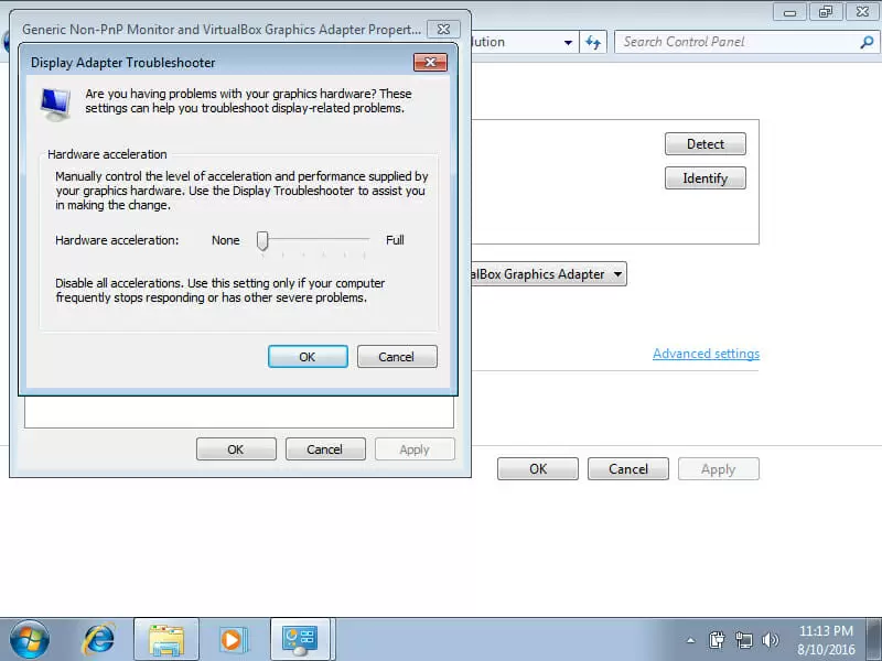 Setting Hardware Acceleration to None