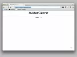 502 bad gateway