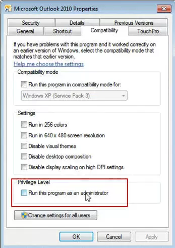 check the current Outlook version by running it as Administrator and look for improvements. 