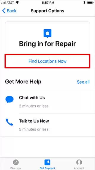 Bring in for Repair