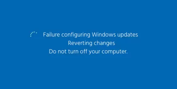 failure configuring updates reverting changes