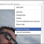 hide facebook post
