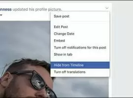 hide facebook post