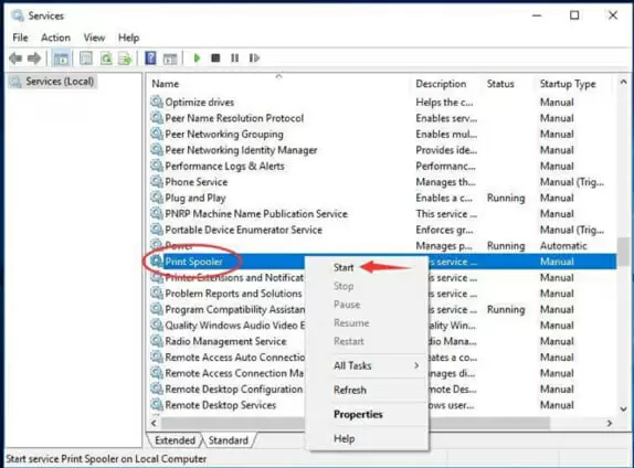 Changing Printer Spooler Settings