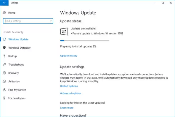 installing updates