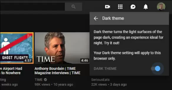 youtube dark mode