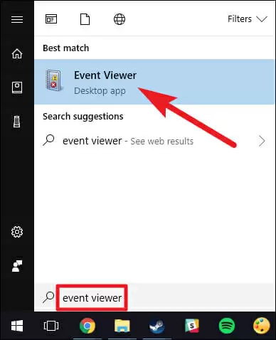 event viewer