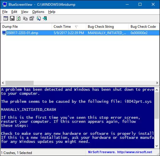 Blue Screen of Death Viewer Application