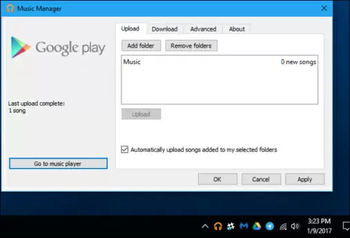 google music manager - uploading