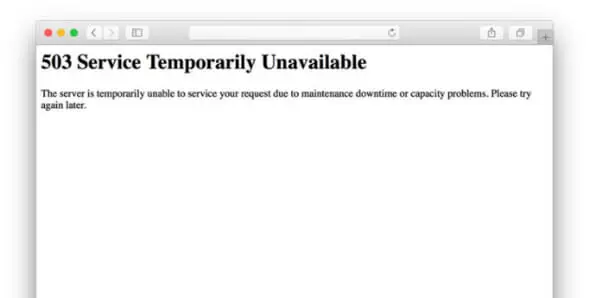 http error 503