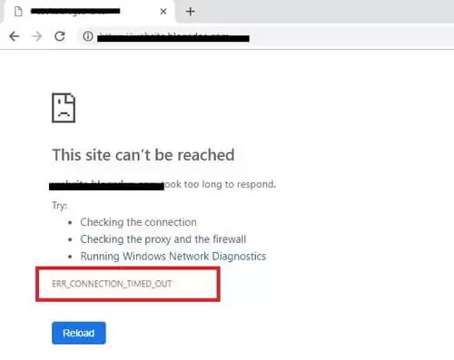 Err_Connection_Timed_Out-Error